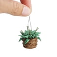 thumbnail image 2 of 1/12 Plantas Colgantes En Miniatura Mini Pequeñas Plantas En Maceta Miniaturas Accesorios De Decoración Para Casas De Muñecas Accesorio Para Casa De Muñecas, Verde Oscuro, 2 of 5