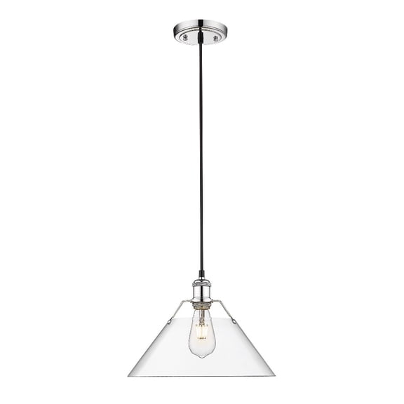 Orwell 1-Light Pendant in Chrome with Clear Glass