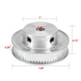 thumbnail image 2 of Aluminum M-X-L 60 Teeth 6mm Bore 7mm Belt Timing Idler Pulley Synchronous Wheel, 2 of 6