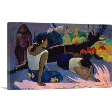 ARTCANVAS Reclining Tahitian Women 1894 Canvas Art Print by Paul Gauguin - Size: 40" x 26" (1.50" Deep)