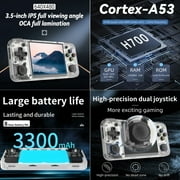 RG35XXH Handheld Game Console,3.5Screen,3300mAh Battery,5G WiFi Bluetooth HD and TV Output White