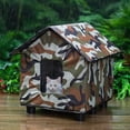 thumbnail image 1 of BELOVING Maison pour Chat Extérieure Chenil Anti-Froid Fournitures pour Animaux Maison Pliable Isolée Multicolore, 1 of 10