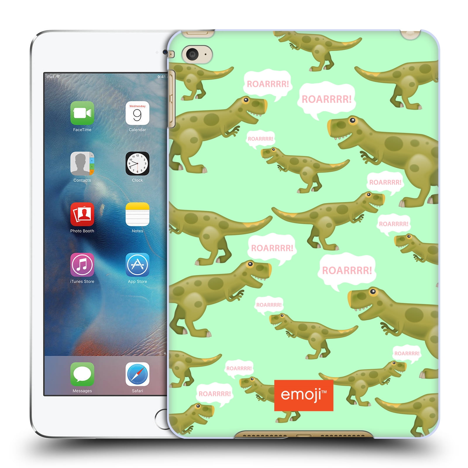 OFFICIAL EMOJI DINOSAURS HARD BACK CASE FOR APPLE IPAD