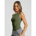 thumbnail image 4 of Womens Summer Off the Shoulder Tops Going Out T Shirts Crop Tank Top Fashion Clothes Spring Outfits 2025  Green XS, 4 of 7