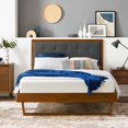 thumbnail image 2 of Modway Willow Full Wood Platform Bed With Angular Frame in Walnut Charcoal, 2 of 11