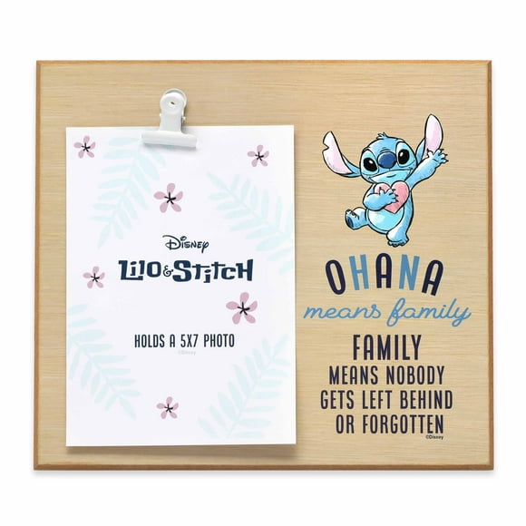 Portafotos Disney Lilo and Stitch Ohana Wood 5x7