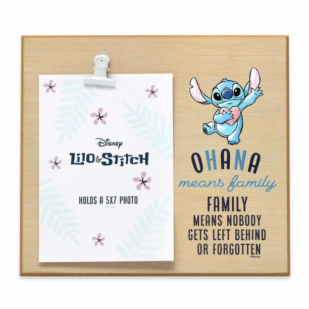 Portafotos Disney Lilo and Stitch Ohana Wood 5x7