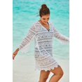 thumbnail image 3 of Swim 365 Women's Plus Size Scallop Lace Cover Up, 3 of 5
