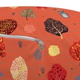thumbnail image 3 of Cartoon Pouf Cover with Zipper, Bear Holding Umbrella in a Rainy Autumn Forest Fall Trees Doodle, Soft Decorative Fabric Unstuffed Case, 30" W X 17.3" L, Burnt Sienna and Multicolor, by Ambesonne, 3 of 5