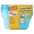 thumbnail image 4 of Glad Gladware Freezerware Food Storage Containers - Rectangular, Microwave Safe - 4 Pack, 24 oz, 4 of 6
