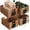 Chestnut, variant on 13x12x5in 4 Pack Handwoven Water Hyacinth Storage Baskets, Pantry Organizer Bins with Chalkboard Labels & Chalk Marker ﻿