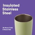 thumbnail image 4 of Owala SmoothSip Insulated Stainless Steel Coffee Tumbler, Reusable Iced Coffee Cup, Hot Coffee Travel Mug, BPA Free, 20 oz, Green (Hip Cactus), 4 of 6