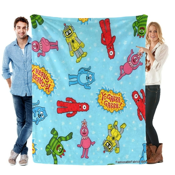 Throw Blanket for Yo Gabba Gabba Bed Couch Home Decor Soft Warm Flannel Blanket for Kids Boys Girls Gifts 30x40 Inch
