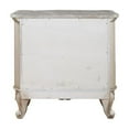 thumbnail image 6 of Acme Gorsedd 2-Drawer Wooden Nightstand with Marble Top in Golden Ivory, 6 of 6