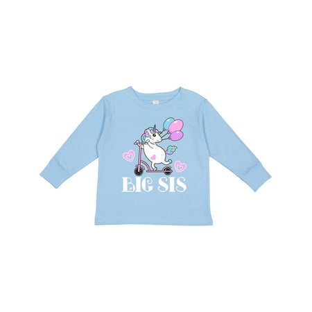 

Inktastic Big Sis Unicorn Sister Announcement Gift Toddler Toddler Girl Long Sleeve T-Shirt