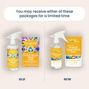Truly Free Natural Fruit and Veggie Wash Kit - Produce Cleaner Spray (16oz Reusable Empty Bottle + Two Pouches, 3oz ea.) - DIY Vegetable Washer & Fruit Cleanser