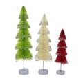 thumbnail image 2 of Bethany Lowe 9.00In Christmas Layered Bottle Brush Trees, Sisal, Twisted Wire Trunk Lc2447, 2 of 3
