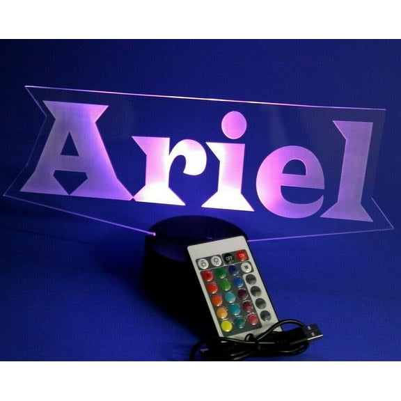 Night Light Up Desk Table Lamp LED Personalized Free Engraved Name Light With Your Name, Our Newest Feature, Most Popular, It's Wow, with Remote 16 Colors Energy Efficient, Great Gift