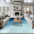 thumbnail image 3 of 5'x7' Area Rugs for Living Room Bedroom, Blue Ombre Washable Rug Carpet Runner Indoor Outdoor, Coastal Beach Modern Abstract Art Non Slip Floor Mats Area Rug for Kitchen, Nursery, 3 of 8