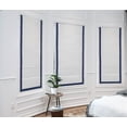 thumbnail image 4 of 100% Blackout Cordless Roman Shades with Ribbon Border, Premium Blind for Windows, 46x64" Navy, 4 of 6