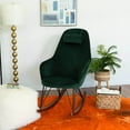 thumbnail image 3 of Jayce Modern Indoor Livingroom Velvet Rocking Accent Chair in Green, 3 of 6