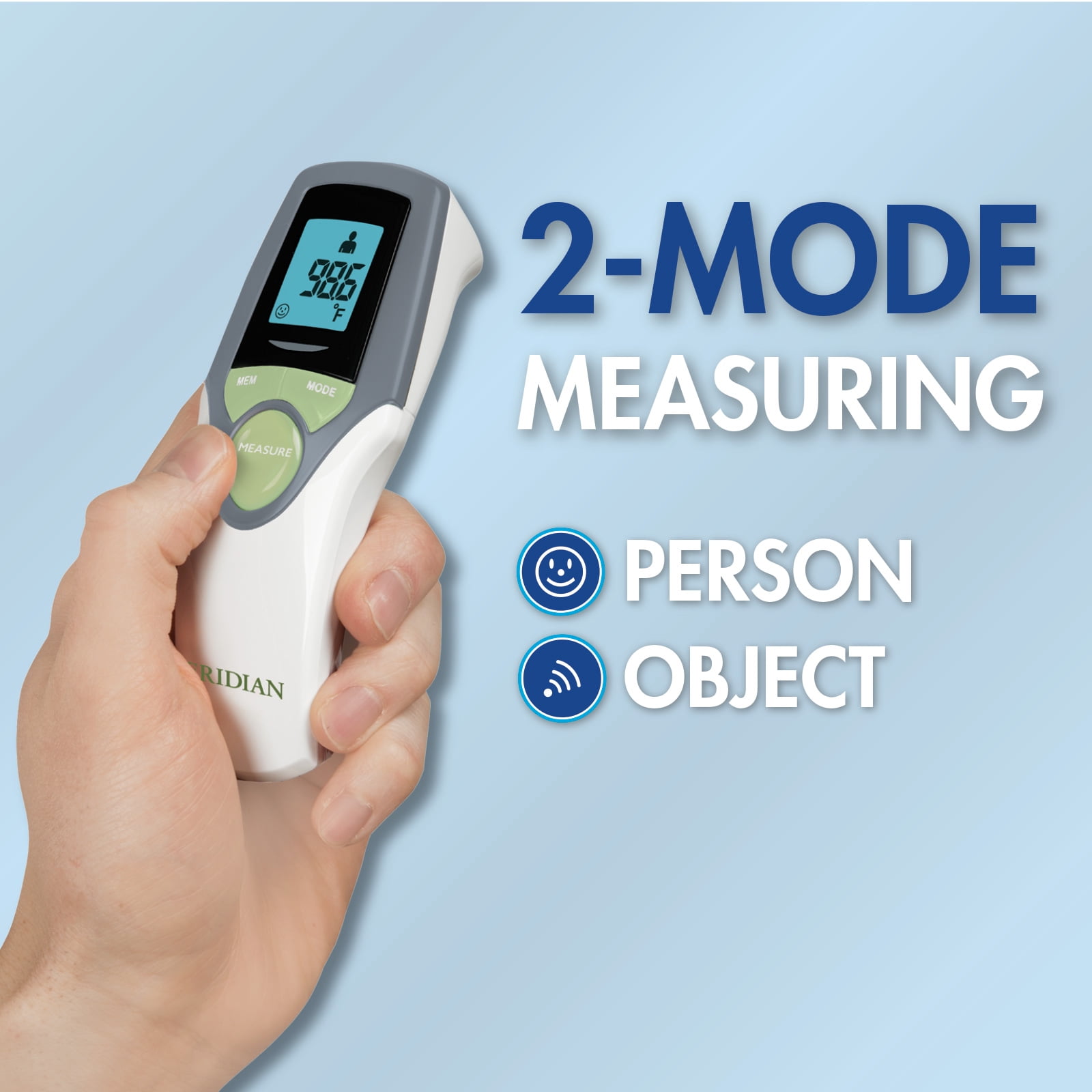 Veridian Healthcare Forehead Infrared Thermometer, 1-Second Readout, Hygienic, Whole Family Care