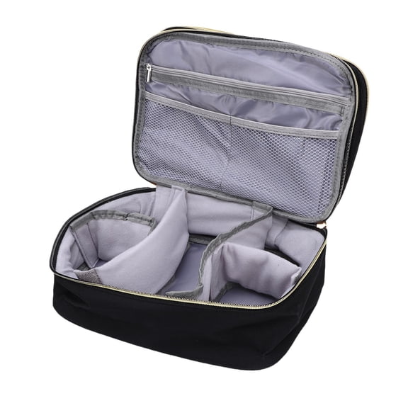 M Buder Sewing Supplies Storage Bag 2 Layers Oxford Cloth Accessories Organizer Box Travel Case with 4 Detachable Dividers for Scissors Pins Hand Needles (11.02 inches / 28 cm)