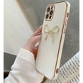 thumbnail image 6 of Side Plating 3D Bow White Soft Phone Case Compatible with iPhone Case (White,iPhone 11), 6 of 6