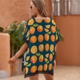 thumbnail image 5 of Monday Start with Oranges in The Dark Beach Cover Ups for Women Bathing Suit Cover Up Lace Bikini Swimsuit Coverup Beach Dress Shirt One Size, 5 of 6