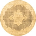 thumbnail image 1 of Ahgly Company Indoor Round Persian Brown Traditional Area Rugs, 3' Round, 1 of 4