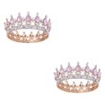 thumbnail image 3 of VONKY Alloy Exquisite Craft And Delicate Pattern Rhinestone For Wedding Or Bridal Electroplated Gold  + pink 2Set, 3 of 6