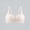 Pink, variant on Women Front Crisscross Hollow V Neck Ribbed Wireless Bra Adjustable Thin Straps High Elastic Breathable Fashion Everyday Lingerie Bra Black M