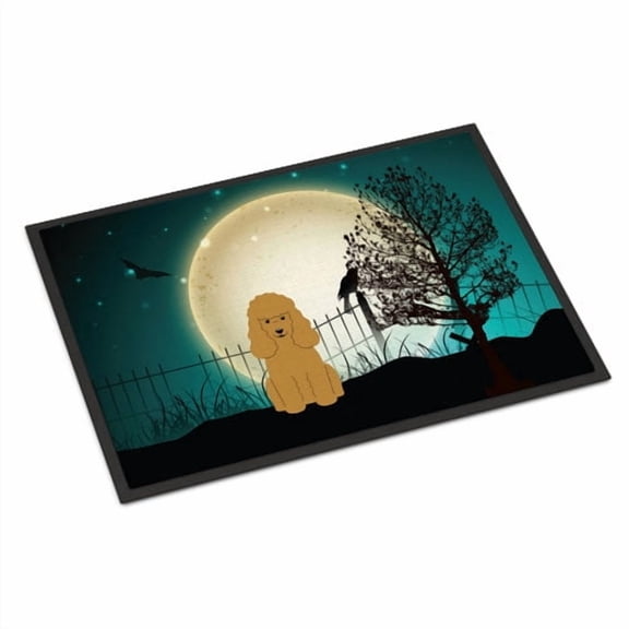 Carolines Treasures BB2259MAT Halloween Scary Poodle Tan Indoor or Outdoor Mat, 18 x 0.25 x 27 in.