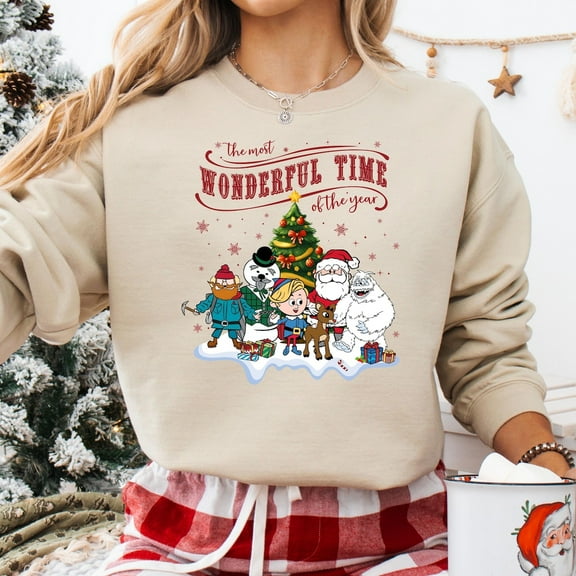 It's The Most Wonderful Time Of The Year Rudolph Sweatshirt, North Pole Rudolph Sweater, Rudolph Sweatshirt, Retro All Size S-5Xl