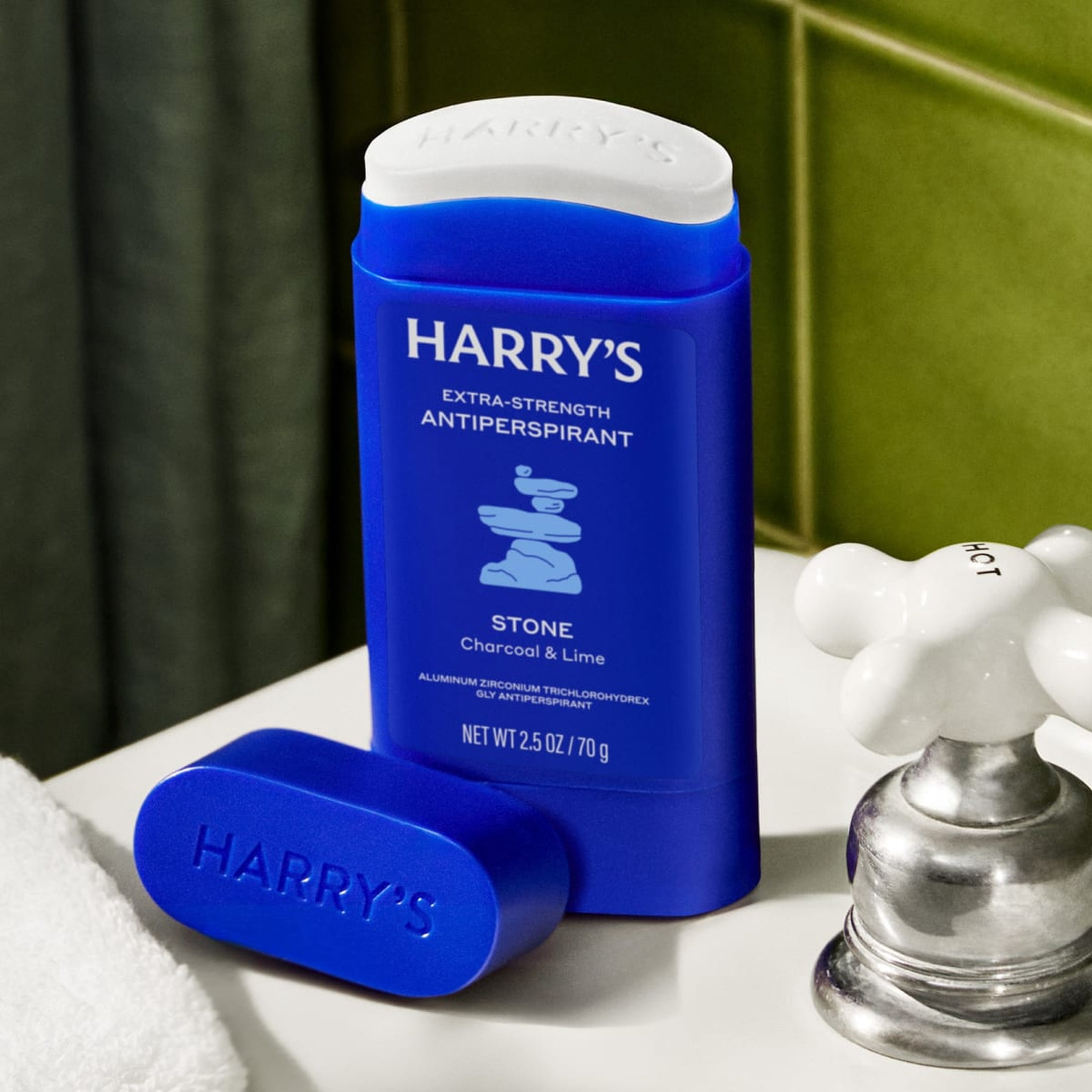 (2 pack) Harry's Extra-Strength Antiperspirant Deodorant for Men, Sweat and Odor Protection, Stone, 2.5 oz