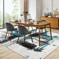 thumbnail image 6 of Yesfashion Carpets Area Rugs Washable 1150Gsm Velvet Pearl Velvet Washed Back Folded Printed Rug Abstract-Crisscross Black blue green 5*7ft, 6 of 7