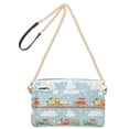 thumbnail image 2 of FORMRS Women Crossbody Purse with Chain Strap Vegan Leather Shoulder Handbag, Red Trains Pattern, 2 of 7
