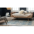 thumbnail image 3 of Unique Loom Salzburg Rug Light Blue/Gray 5' 1" x 8' Rectangle Traditional Perfect For Living Room Bed Room Dining Room Office, 3 of 4