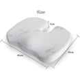 thumbnail image 3 of JONJUMP Mesh Gray Seat Cushion Memory Foam Car Seat Cushion Set Slow Rebound Office Chair Waist Support Coccyx, 3 of 4