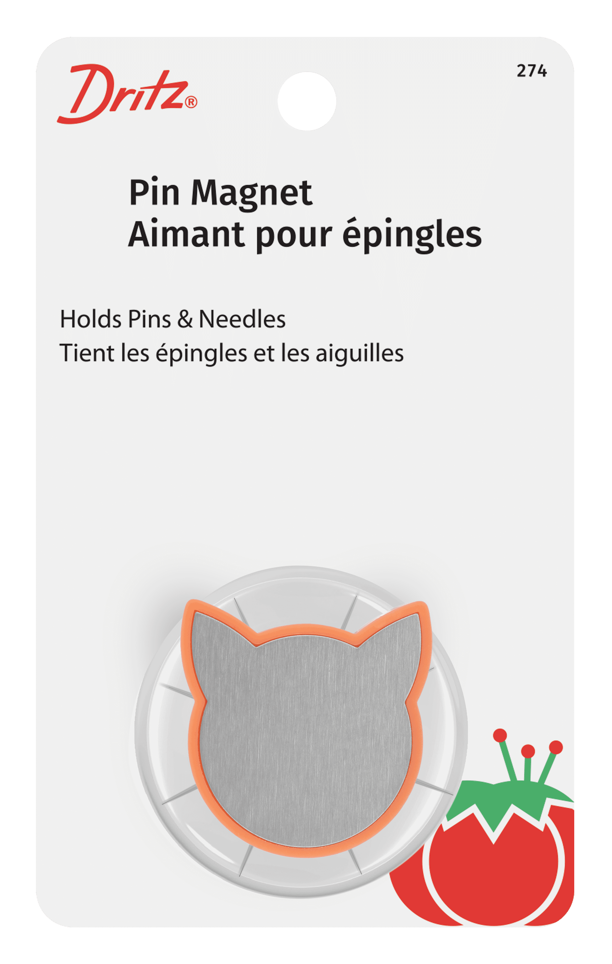 (2 pack) Dritz Pin Magnet for your Sewing Machine, Cat Shape