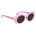 thumbnail image 4 of Gafas de sol con lentes ovaladas, estilo retro, atrevido y moderno, montura gruesa, estilo vintage de los años 80. B 3, 4 of 6