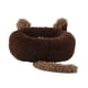 thumbnail image 4 of Cama cálida para gatos y perros con forma de orejas de animales, cojín decorativo y nido cómodo para mascotas. Café 70cm, 4 of 9