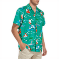 thumbnail image 4 of American Trends Hawaiian Shirt for Men Short Sleeve Button Down Shirts Beach Shirts for Men Green S, 4 of 7