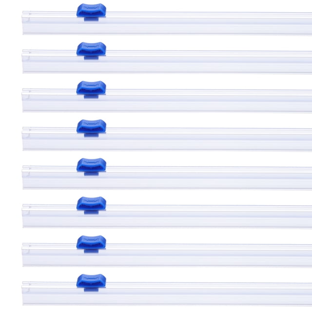 8pcs Plastic Wrap Cutter, 12in Plastic Wrap Slide Cutter Snap Card Slot Installation Replacement for Aluminum Foil Wax Paper Parchment Paper Wrap Dispenser, Blue