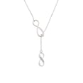 thumbnail image 2 of Delight Jewelry Silvertone Dance Infinity Sign Silver tone Elegant Infinity Lariat Necklace, 2 of 4
