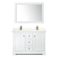 thumbnail image 4 of Wyndham Collection Wcv232348d-Qtz-Unsm46 Avery 48" Free Standing Double Basin Vanity Set -, 4 of 7