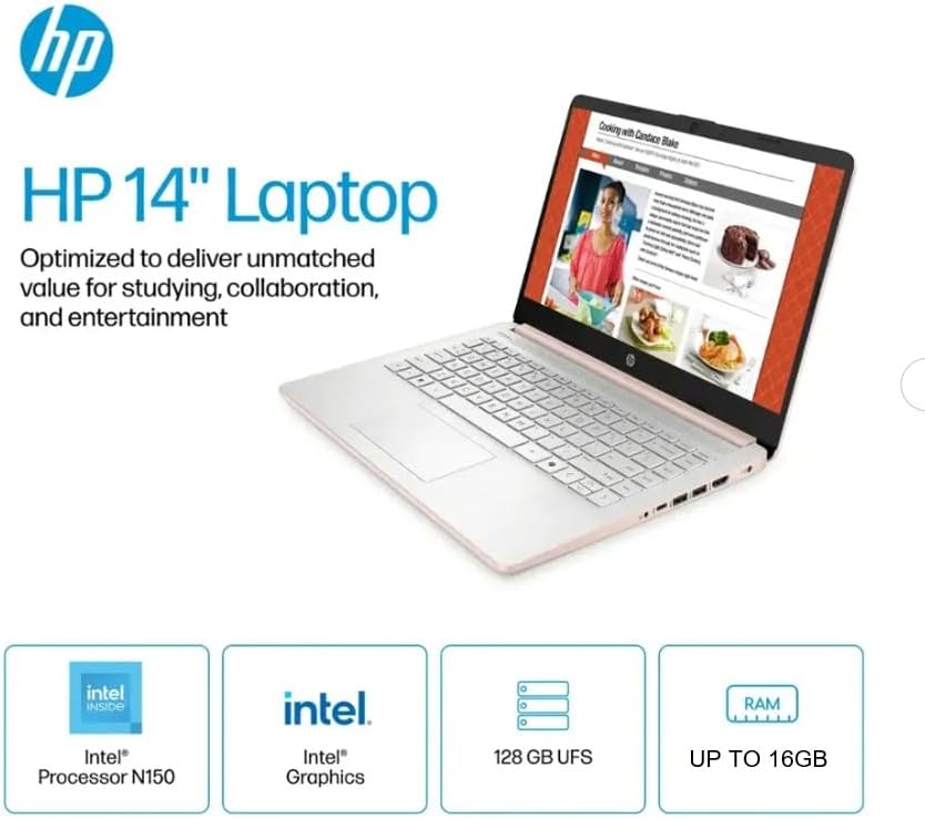 HP 14-dq6015dx 14 inch, 8GB RAM 128GB UFS, Intel Processor N150