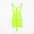 thumbnail image 3 of BOOMILK Sexy Dresses for Women Sheer Mesh Holiday Summer Beach Bod-ycon Party Mini Neon Dress, 3 of 7