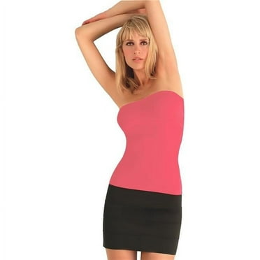 Exterior Use Seamless Shapewear Strapless Tank -  Coral S/M