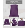 thumbnail image 7 of Pure Dark Purple Pillow Covers Standard Size 2 Pack, Simple Solid Color Soft Bed Throw Pillowcases Breathable Cooling Long Lumbar Body Pillow Sham Cover for Bed Sofa 20''x26'', 7 of 7
